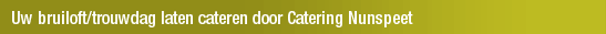 Uw bruiloft/trouwdag laten cateren door Catering Nunspeet